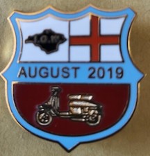 Lambretta Isle of Wight Scooter Rally August 2019 Badge  (Discounted Postage UK)