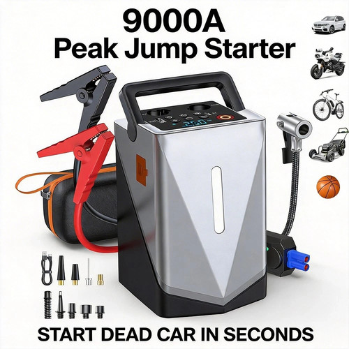 9000a jump starter - starter, tire