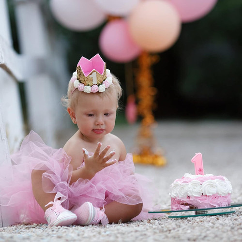 Elegant glitter birthday crown - elegant,