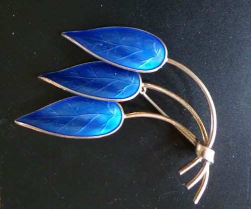 Sterling silver enamel leaves - sterling,