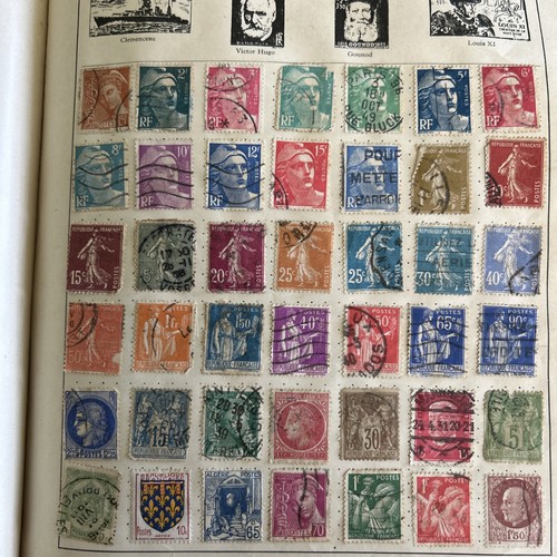 France vintage stamps page - a,