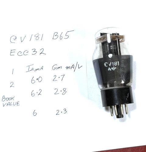 Cv181 valve tube equivalents - valve,