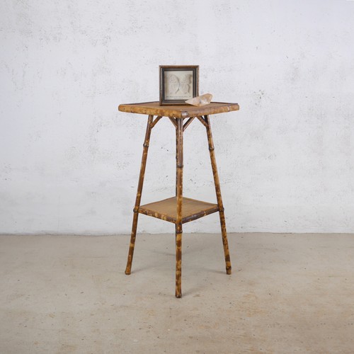 Antique bamboo two tier side - two,
