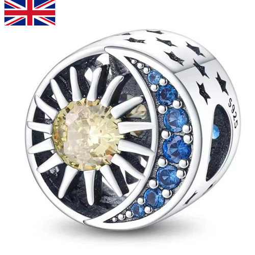 Sun moon round - round, bead