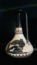 Ancient Greek Art Ceramic Vase Hand Painted & Decorated