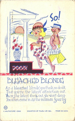 Bleached blonde milkman comic - blonde,