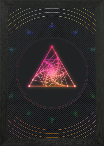 Neon sacred geometry - sacred, glyph