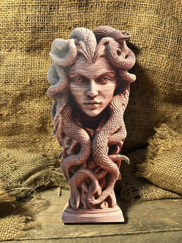 Medusa gorgon wooden standee - gorgon,