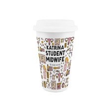 Customisable Student Midwife Ceramic Travel Mug - Gifts for Midwives