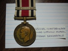 Geo VI  Special Constable L.S. medal- 1948 clasp - Frank BAXENDALE (MAD/95)