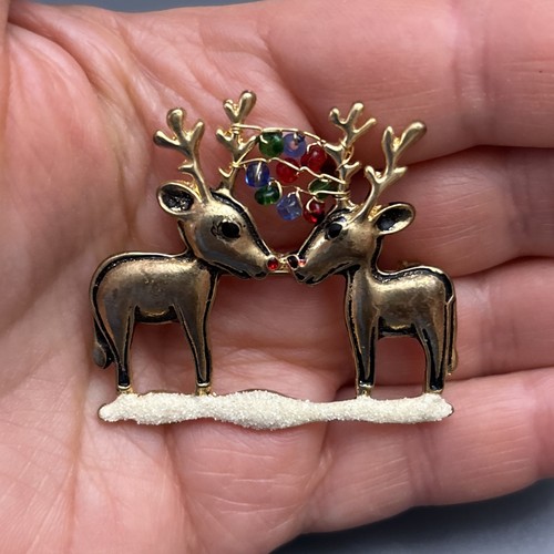 Vintage christmas brooch pin - christmas,