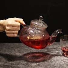 Glass infuser teapot round - glass,