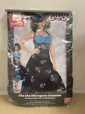 Smiffys Grease Cha Cha DiGregorio Costume in Black for Adults, Halterneck Dress 