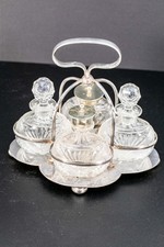 Vintage Cruet Set Glass and