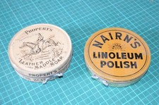 Vintage Nairn's Linoleum Polish & Properts Leather Saddle Soap + Some Contents