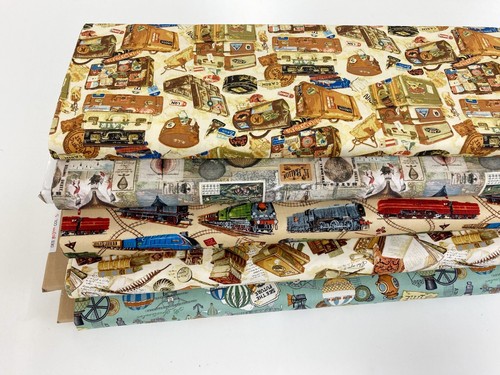 Steam punk fabric cotton - steam,
