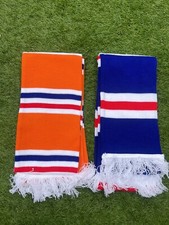 2x Glasgow Rangers FC Scarves Scarf Home & Away Brand New Blue/orange