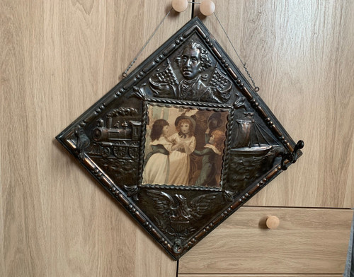 Victorian copper coat rack - victorian,