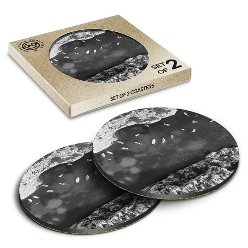 Boxed round coasters bw - 2, x
