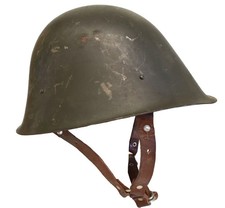 Genuine Romanian Army M73 Olive Steel Helmet - Old Army Stock
