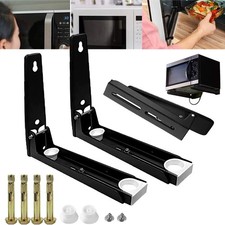 2PCS Microwave Oven Stand Rack Holder Wall Mounted Shelf Kitchen Organizer