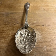  1845 large Victorian  EPNS Serving  Spoon  James Dixon 