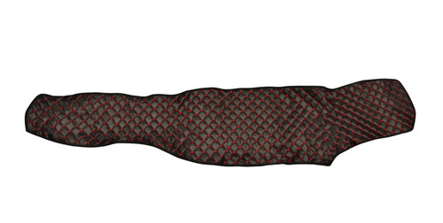 Black red eco leather - black+red,