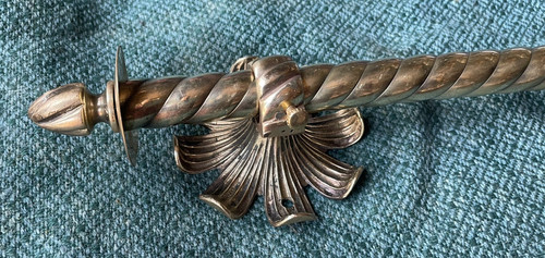 69cm brass towel rail - , old