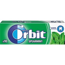 WRIGLEY ORBIT SPEARMINT SUGARFREE CHEWING GUM PACK OF 30 X 10 FOR CLEAN MOUTH
