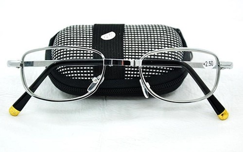 Folding silver frame reading - silver,