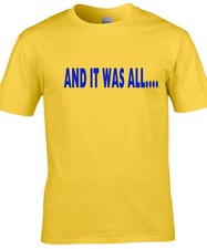 Coldplay Inspired Chris Martin Yellow T-Shirt Less Obvious Range Just For Fun