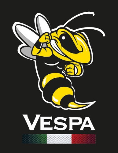 Vespa emblem cascade sticker - vespa,