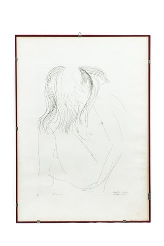 Painting etching emilio greco - painting,