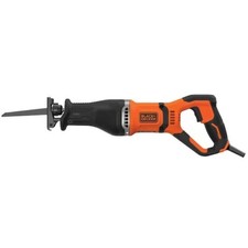 Black+Decker 750W Corded Reciprocating Saw/Branch Holder and 2x Blades BES301Q-G