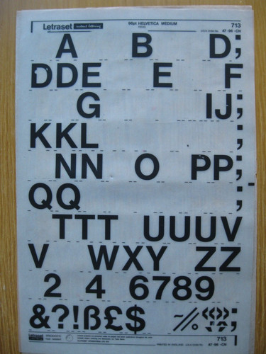 Letraset upper case num - 1,