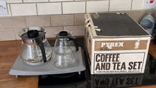 Vintage Pyrex Coffee & Tea Set with Stand Warmer 436000.