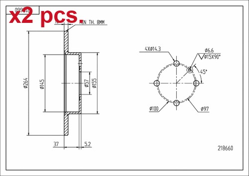 Pcs rear brake disc - pcs,
