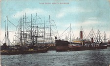 POSTCARD - TYNESIDE - SOUTH SHIELDS - TYNE DOCK - POSTED 1907?