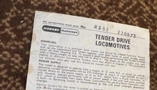 Hornby Railways Tender Drive locomotives Instructions R552 220873