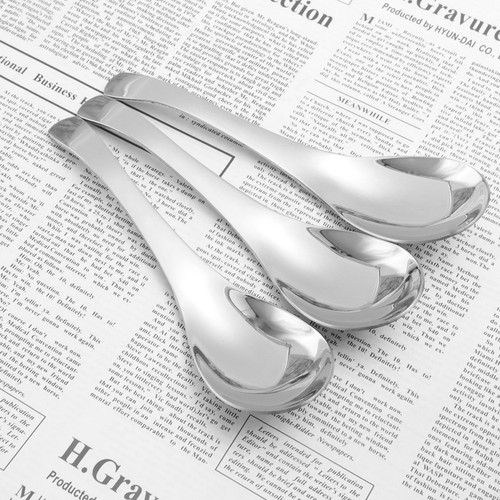 3pcs stainless steel spoon - stainless,
