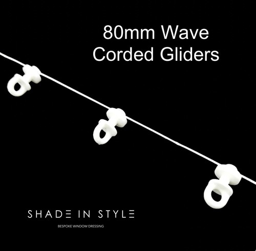 80mm wave curtain - 80mm, gliders
