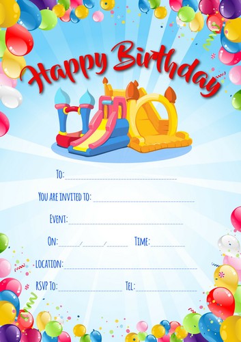 Bouncy castle birthday party - -,