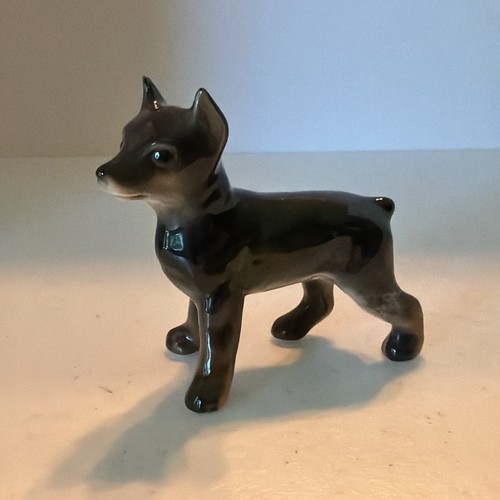 Goebel porcelain mini doberman - porcelain,
