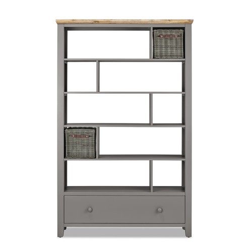Large grey wooden shelving