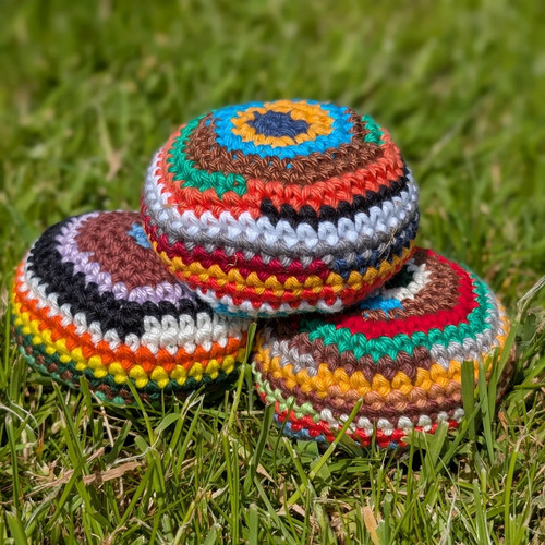 Crochet hacky sack footbag - crochet,