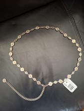 Women's Concho Belt, Flower Shape, Metal, Made in Montana USA, 102cm Long