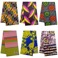 African Ankara Jean Wax Block Java Prints Dressmaking Sewing Quilts Material