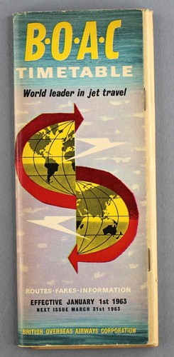 Boac airline timetable january - boac,