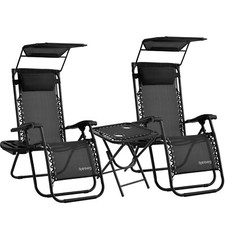 Zero Gravity Chair with Canopy Shade and table, Outdoor & Garden Sunloungers