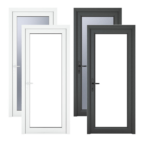 Pvc single door clear - pvc,